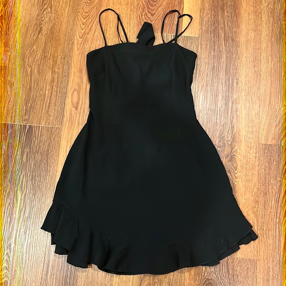 Lucy in the Sky Aubrey Ruffle Dress In Black